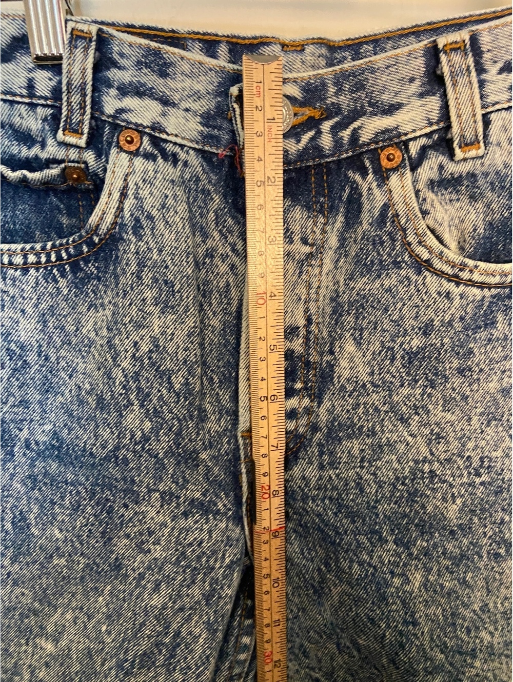 Levi's Vintage Acid Wash Jeans W27 L32 Made in USA - Picture 7 of 8
